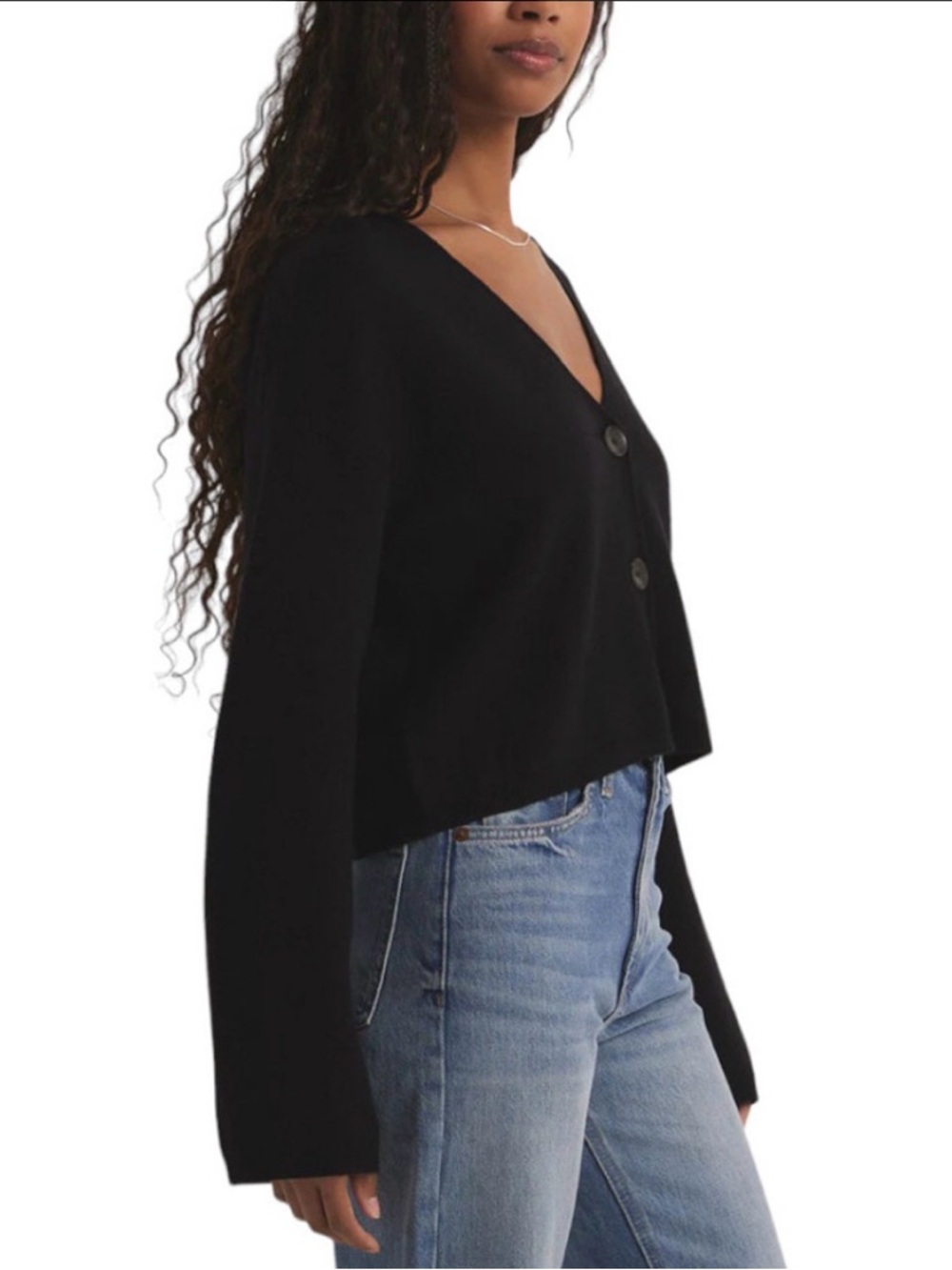 Z Supply Estelle Black Cardigan Sweater Size XS